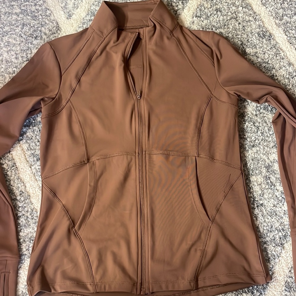 Brown Sports Zip Up